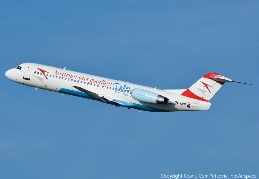 Austrian Airlines Fokker 100 (OE-LVA) | Photo 207714