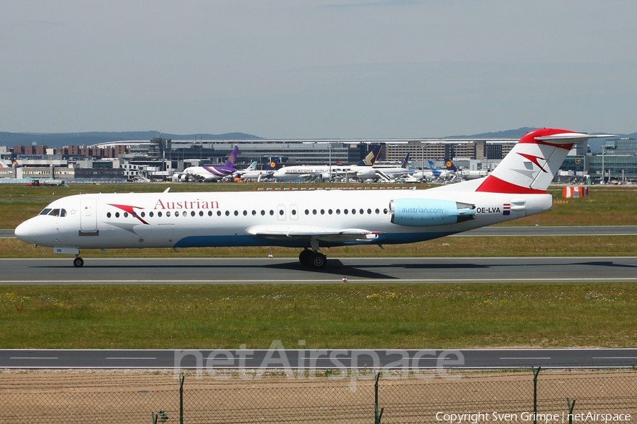 Austrian Airlines (Tyrolean) Fokker 100 (OE-LVA) | Photo 28164