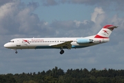 Austrian Airlines Fokker 100 (OE-LVB) at  Hamburg - Fuhlsbuettel (Helmut Schmidt), Germany