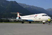 Austrian Airlines Fokker 100 (OE-LVB) at  Innsbruck - Kranebitten, Austria