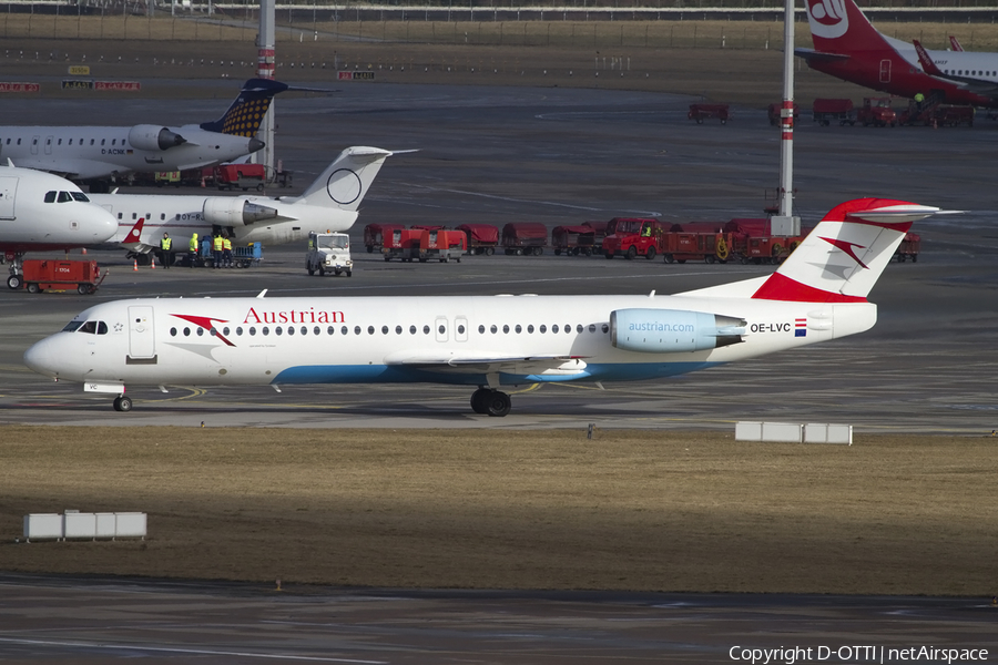 Austrian Airlines Fokker 100 (OE-LVC) | Photo 401459