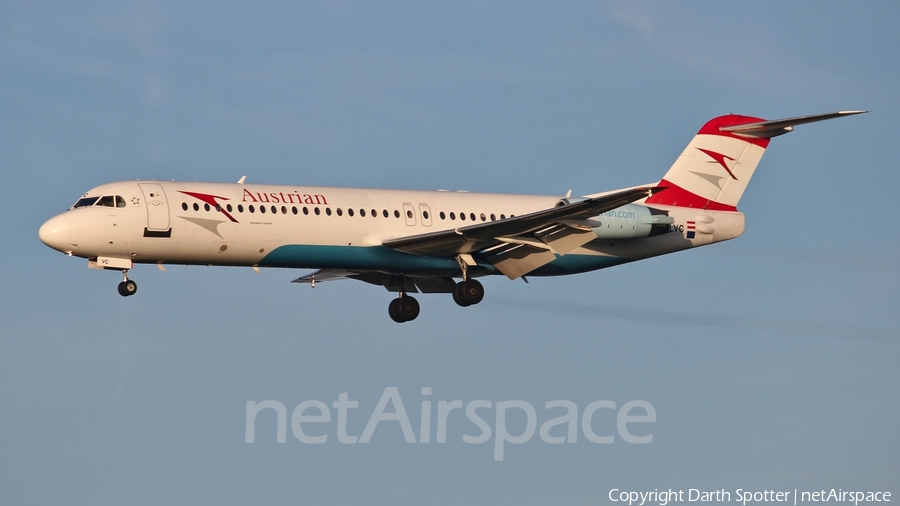 Austrian Airlines Fokker 100 (OE-LVC) | Photo 224411