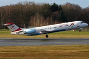 Austrian Airlines Fokker 100 (OE-LVC) at  Hamburg - Fuhlsbuettel (Helmut Schmidt), Germany