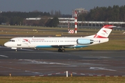 Austrian Airlines Fokker 100 (OE-LVC) at  Hamburg - Fuhlsbuettel (Helmut Schmidt), Germany