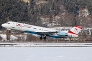 Austrian Airlines Fokker 100 (OE-LVC) at  Innsbruck - Kranebitten, Austria