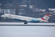 Austrian Airlines Fokker 100 (OE-LVC) at  Innsbruck - Kranebitten, Austria