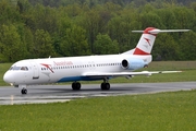 Austrian Airlines Fokker 100 (OE-LVD) at  Innsbruck - Kranebitten, Austria