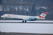 Austrian Airlines (Tyrolean) Fokker 100 (OE-LVD) at  Innsbruck - Kranebitten, Austria