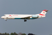 Austrian Airlines Fokker 100 (OE-LVE) at  Amsterdam - Schiphol, Netherlands