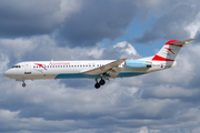 Austrian Airlines Fokker 100 (OE-LVE) at  Hamburg - Fuhlsbuettel (Helmut Schmidt), Germany