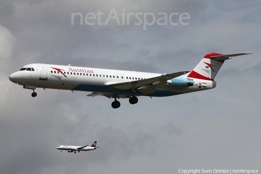 Austrian Airlines (Tyrolean) Fokker 100 (OE-LVE) | Photo 28555