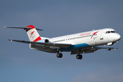 Austrian Airlines (Tyrolean) Fokker 100 (OE-LVF) at  Copenhagen - Kastrup, Denmark