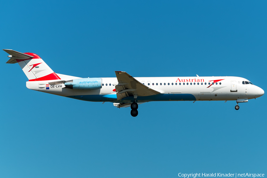 Austrian Airlines Fokker 100 (OE-LVH) | Photo 298221