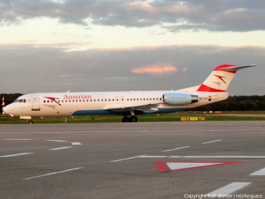 Austrian Airlines Fokker 100 (OE-LVI) | Photo 309610