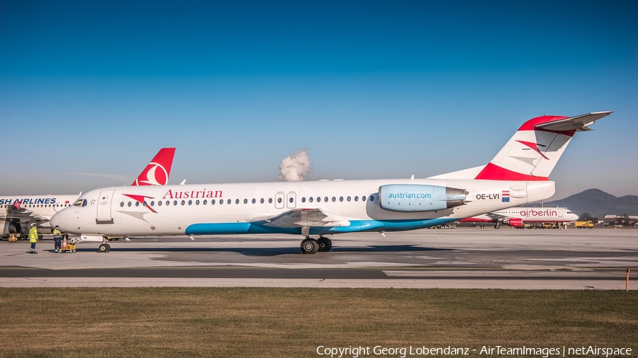 Austrian Airlines Fokker 100 (OE-LVI) | Photo 139728