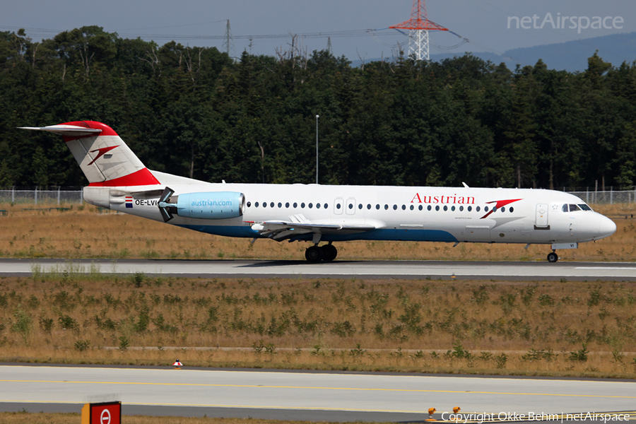 Austrian Airlines (Tyrolean) Fokker 100 (OE-LVI) | Photo 36539
