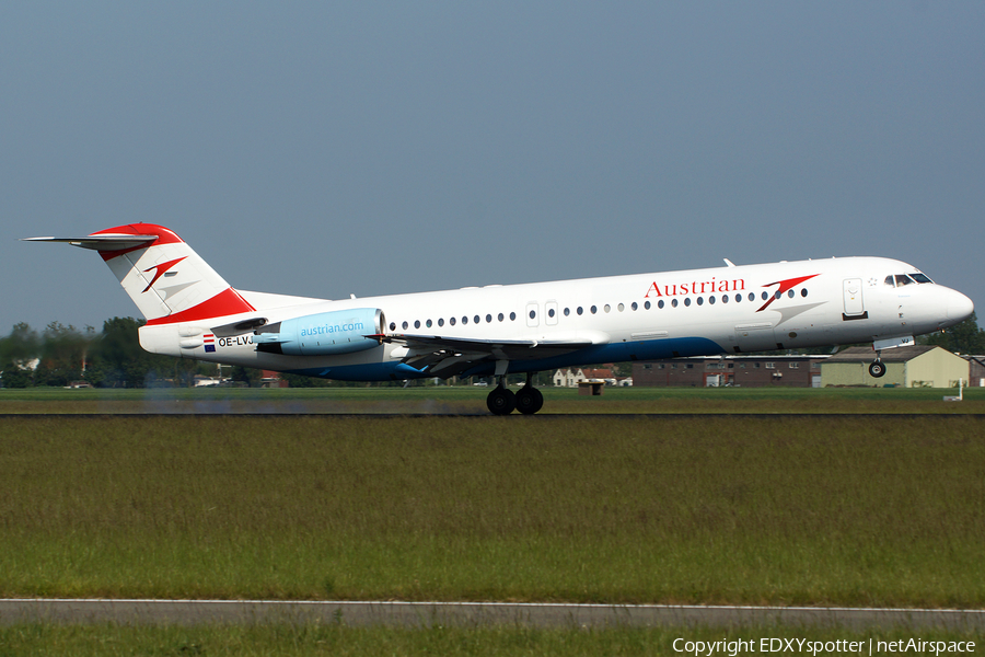 Austrian Airlines Fokker 100 (OE-LVJ) | Photo 291232