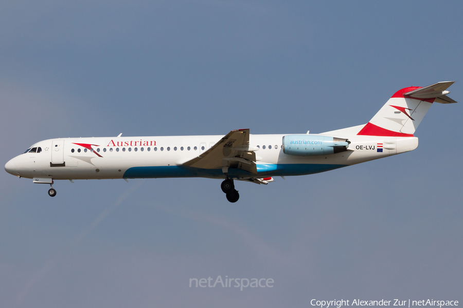 Austrian Airlines Fokker 100 (OE-LVJ) | Photo 125829