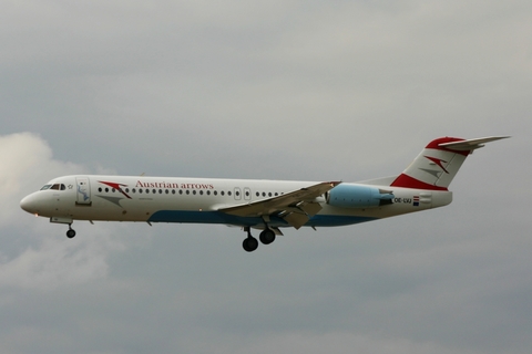 Austrian Arrows (Tyrolean) Fokker 100 (OE-LVJ) at  Frankfurt am Main, Germany