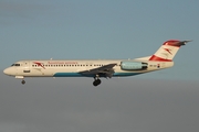 Austrian Arrows (Tyrolean) Fokker 100 (OE-LVJ) at  Hamburg - Fuhlsbuettel (Helmut Schmidt), Germany