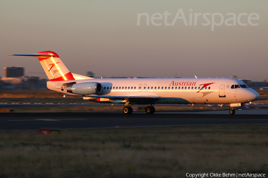 Austrian Airlines Fokker 100 (OE-LVK) | Photo 81283