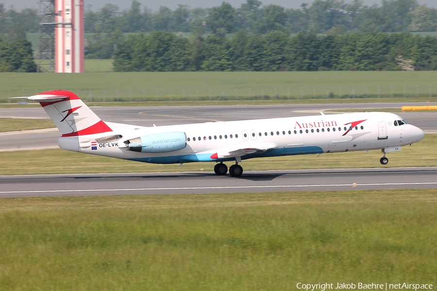 Austrian Airlines Fokker 100 (OE-LVK) | Photo 141135