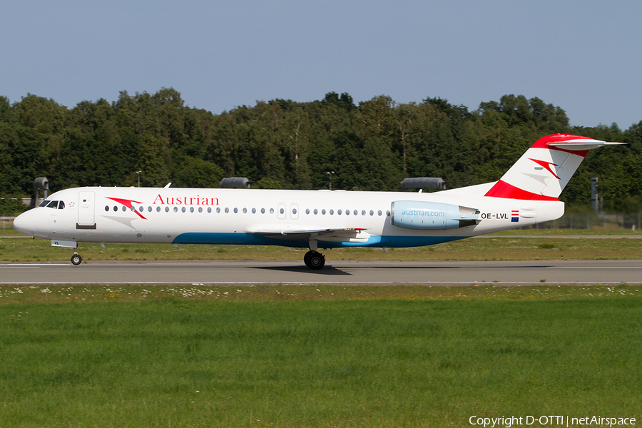 Austrian Airlines Fokker 100 (OE-LVL) | Photo 510103