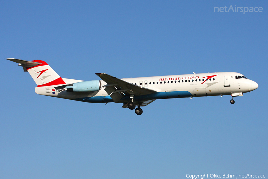 Austrian Arrows (Tyrolean) Fokker 100 (OE-LVL) | Photo 37633