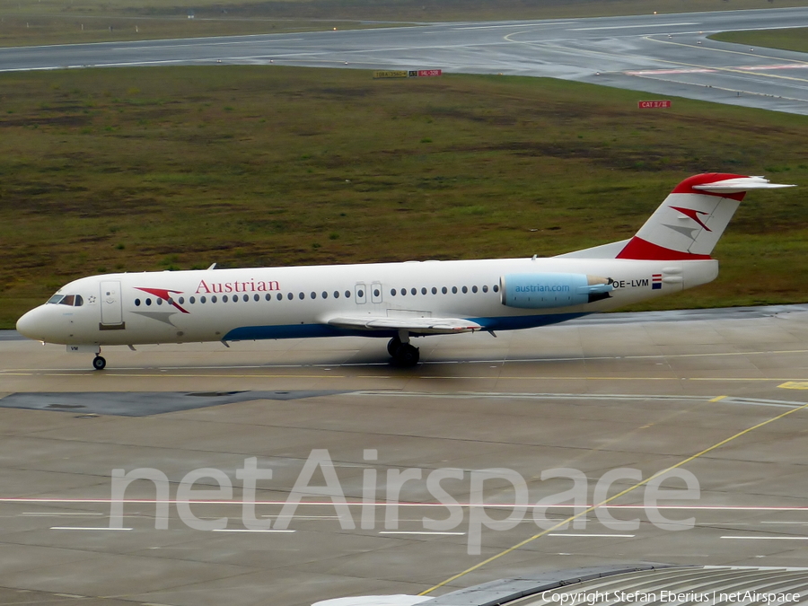 Austrian Airlines Fokker 100 (OE-LVM) | Photo 425974