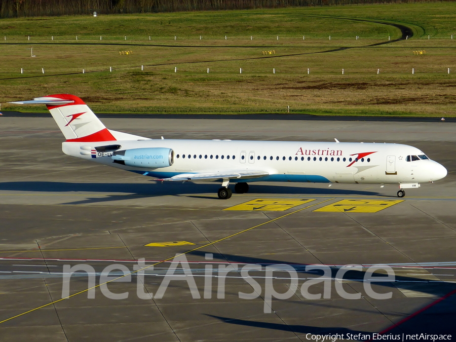 Austrian Airlines Fokker 100 (OE-LVM) | Photo 426650