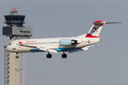 Austrian Airlines Fokker 100 (OE-LVM) at  Dusseldorf - International, Germany