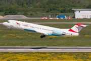 Austrian Airlines Fokker 100 (OE-LVM) at  Dusseldorf - International, Germany