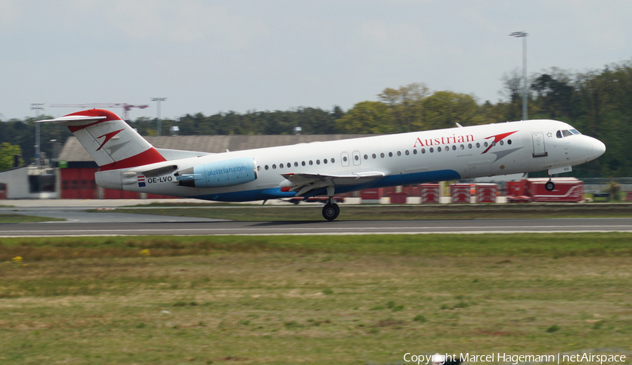 Austrian Airlines (Tyrolean) Fokker 100 (OE-LVO) | Photo 106206