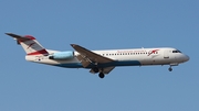 Austrian Airlines (Tyrolean) Fokker 100 (OE-LVO) at  Frankfurt am Main, Germany