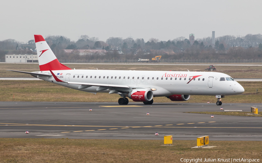 Austrian Airlines Embraer ERJ-195LR (ERJ-190-200LR) (OE-LWA) | Photo 102128