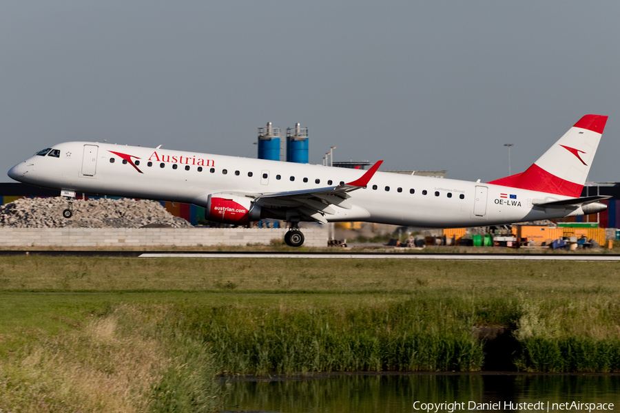 Austrian Airlines Embraer ERJ-195LR (ERJ-190-200LR) (OE-LWA) | Photo 411843