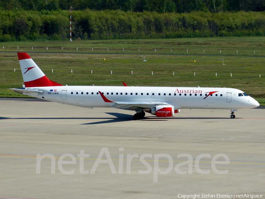 Austrian Airlines Embraer ERJ-195LR (ERJ-190-200LR) (OE-LWA) | Photo 421714