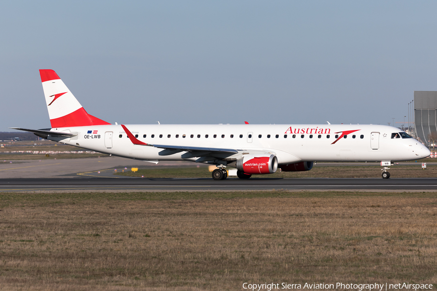 Austrian Airlines Embraer ERJ-195LR (ERJ-190-200LR) (OE-LWB) | Photo 330563