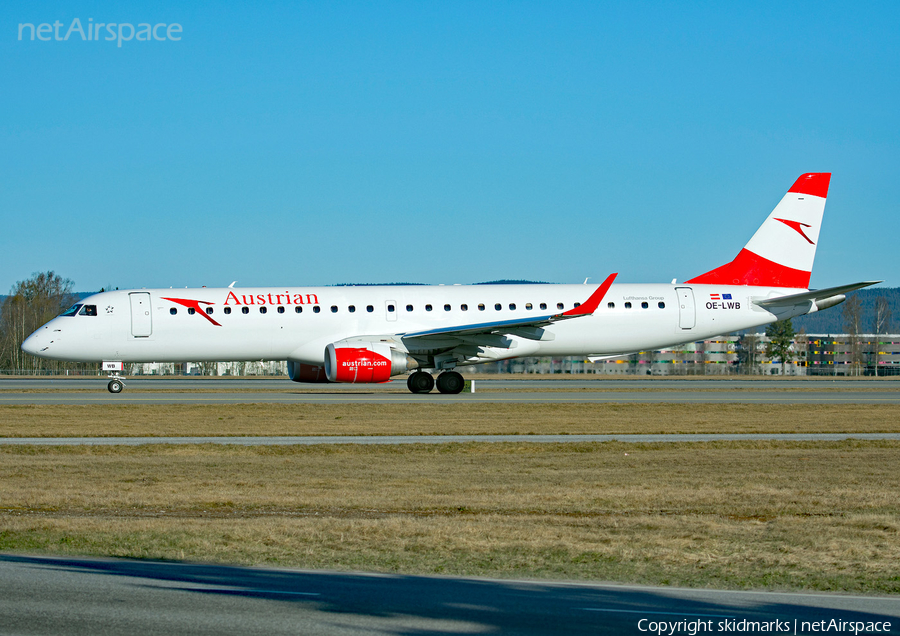 Austrian Airlines Embraer ERJ-195LR (ERJ-190-200LR) (OE-LWB) | Photo 160196