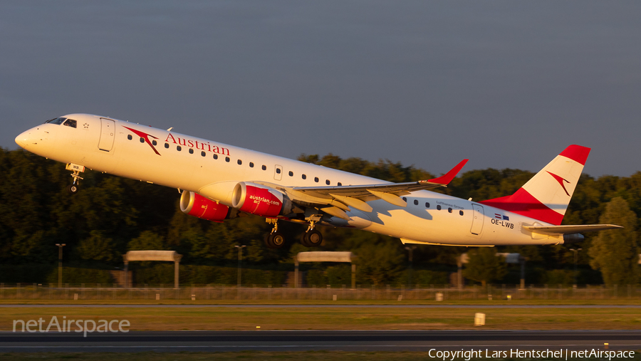 Austrian Airlines Embraer ERJ-195LR (ERJ-190-200LR) (OE-LWB) | Photo 520338