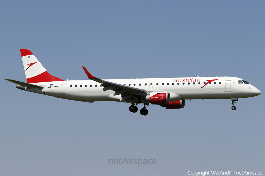 Austrian Airlines Embraer ERJ-195LR (ERJ-190-200LR) (OE-LWB) | Photo 569414