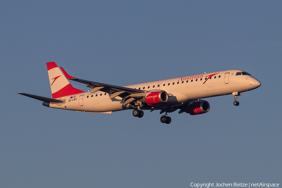 Austrian Airlines Embraer ERJ-195LR (ERJ-190-200LR) (OE-LWC) | Photo 281128