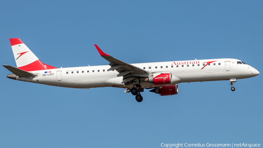 Austrian Airlines Embraer ERJ-195LR (ERJ-190-200LR) (OE-LWC) | Photo 383231