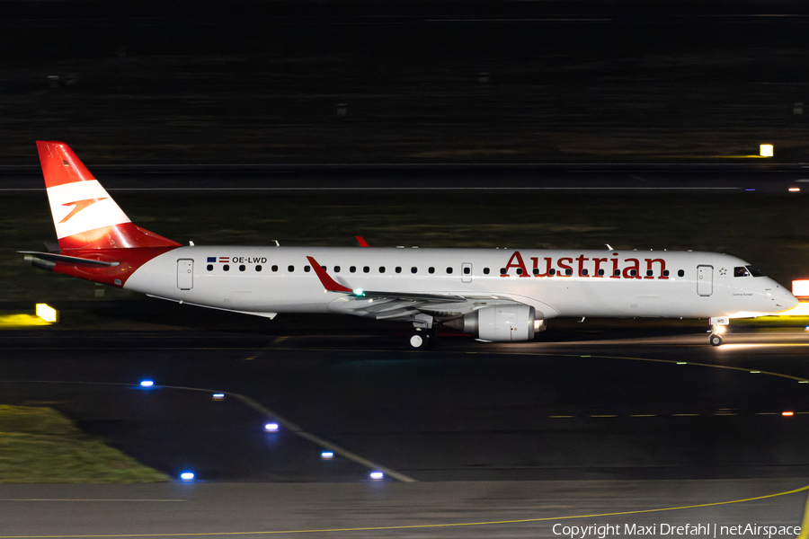 Austrian Airlines Embraer ERJ-195LR (ERJ-190-200LR) (OE-LWD) | Photo 500218