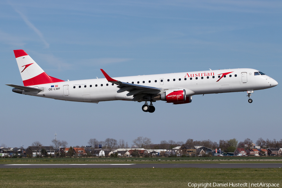 Austrian Airlines Embraer ERJ-195LR (ERJ-190-200LR) (OE-LWF) | Photo 516793