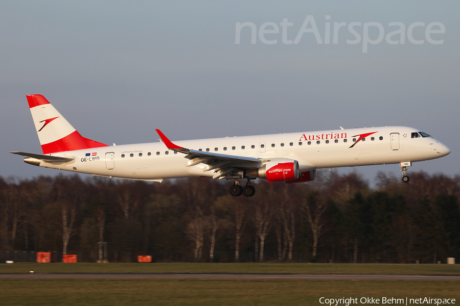 Austrian Airlines Embraer ERJ-195LR (ERJ-190-200LR) (OE-LWG) | Photo 104119