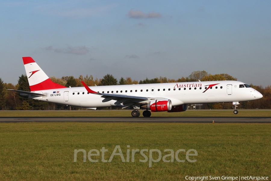 Austrian Airlines Embraer ERJ-195LR (ERJ-190-200LR) (OE-LWG) | Photo 277445