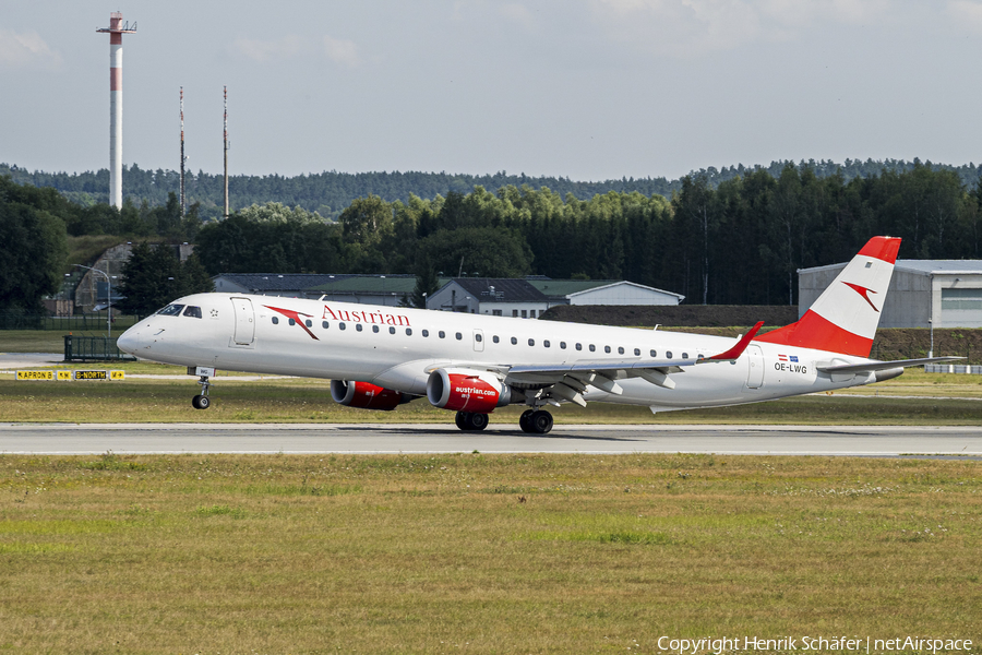 Austrian Airlines Embraer ERJ-195LR (ERJ-190-200LR) (OE-LWG) | Photo 346230