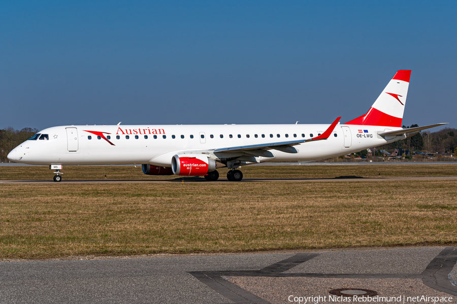 Austrian Airlines Embraer ERJ-195LR (ERJ-190-200LR) (OE-LWG) | Photo 499488