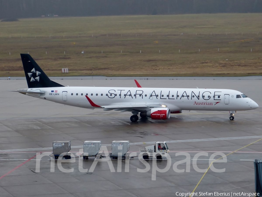 Austrian Airlines Embraer ERJ-195LR (ERJ-190-200LR) (OE-LWH) | Photo 133197